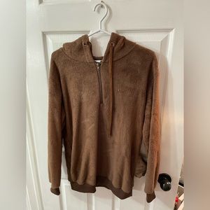 Brown Sherpa Zip-Up